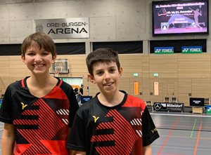 Sarah Storz und Artur Plaisant bei der Deutschen Meisterschaft U13 in Lüdinghausen