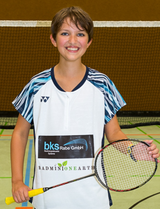 Sarah Storz wurde in Lüdinghausen Deutsche Vizemeisterin im Doppel U13