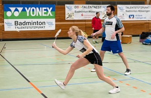 Kristin Schellinger und Peter Morgenroth im Mixed beim Rückrundenauftakt